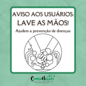 Adesivo - Aviso aos usuários Lave as Mãos