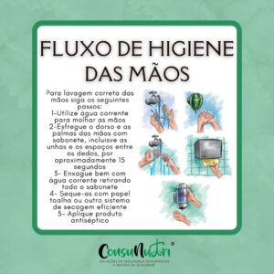 Adesivo - Fluxo de Higiene das Mãos